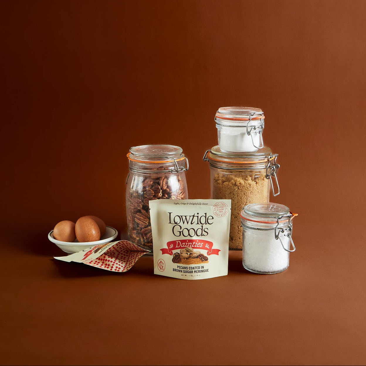 Brown Sugar Pecan Dainties meringue-wrapped pecans only 6 ingredients