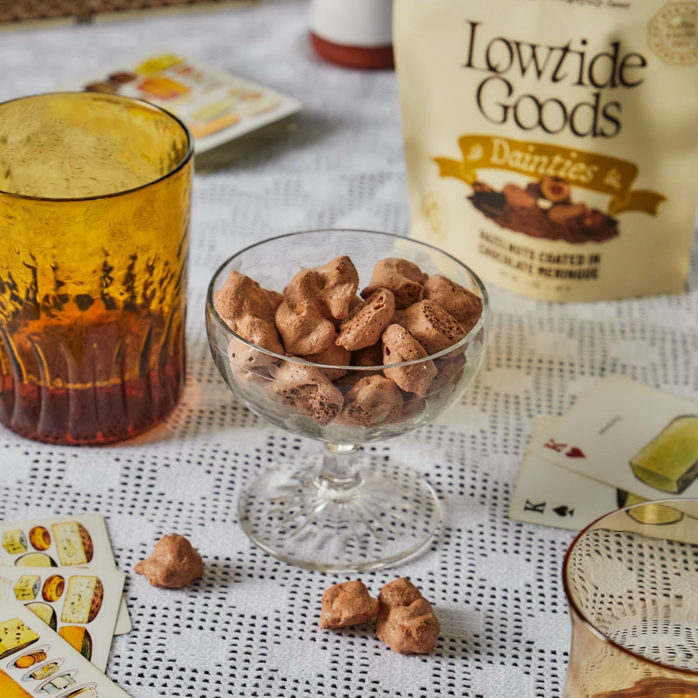 Chocolate Hazelnut Dainties meringue-wrapped hazelnuts