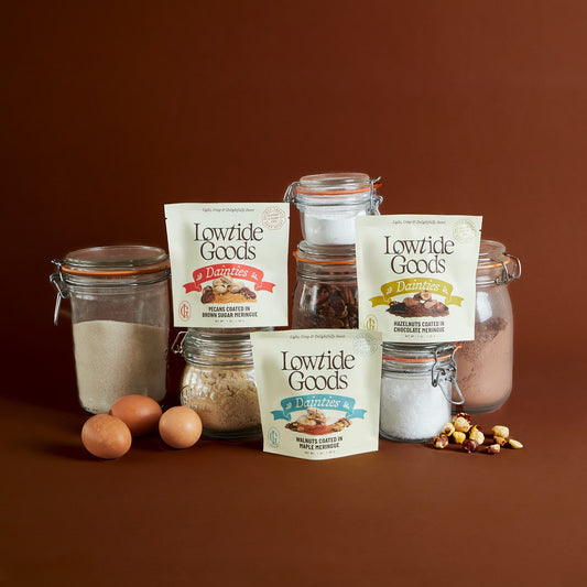Dainties meringue-wrapped walnuts pecans hazelnuts sampler pack